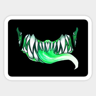 Green Monster Mouth Sticker